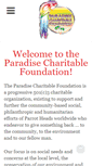 Mobile Screenshot of paradisefoundation.org